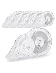 Cinta Correctora JEFURE 30m 6 Pcs Blanca 0.51cm Fina