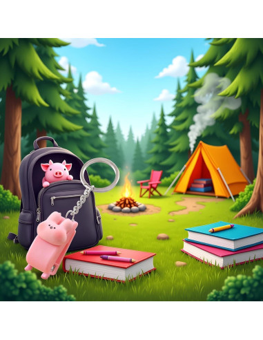 Mini Grapadora Portátil Rosa Essivox con Llavero 2.5cm