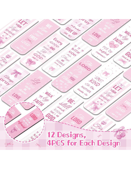 Marcadores Magnéticos Haooryx - 48 Pcs Rosa Inspiracionales