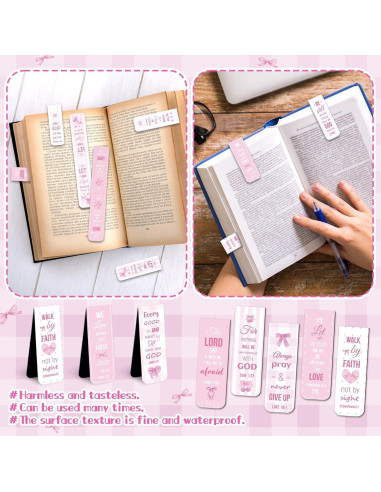 Marcadores Magnéticos Haooryx - 48 Pcs Rosa Inspiracionales