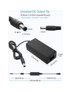 Fuente de Poder 24V 2A ALITOVE Adaptador CA/CC 48W 2