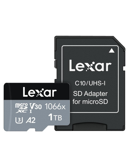 Tarjeta Micro SD Lexar 1TB UHS-I 1066x A2 V30 para Cámaras