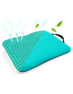 Cojín de Gel Zen Virtuoso Teal para Alivio Coccix y Espalda