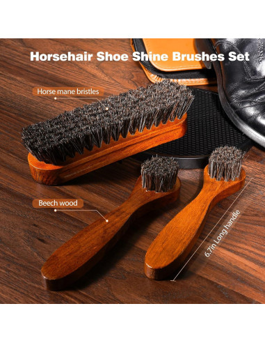 Kit de Cuidado de Zapatos Topus - 3 Piezas, Cera Negra y Marrón