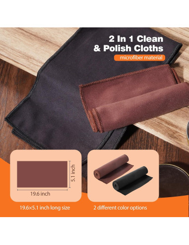 Kit de Cuidado de Zapatos Topus - 3 Piezas, Cera Negra y Marrón