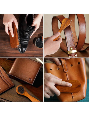 Kit de Cuidado de Zapatos Topus - 3 Piezas, Cera Negra y Marrón