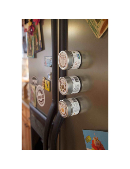 Set de Condimentos Gourmet Gustus Vitae | 4 Especias Naturales | Latas Magnéticas