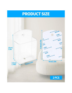 Soportes de Control Remoto Montados en Pared Aecsze - 2 Pcs Transparente 2