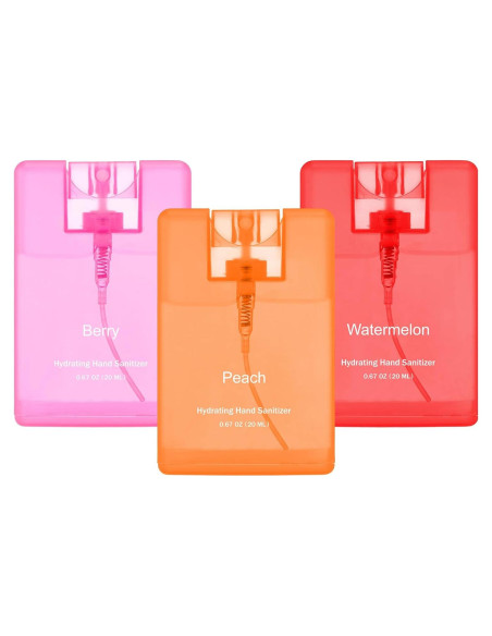 3 Sprays Desinfectantes de Manos Viaje Dansib 20 ml Aroma Frutal