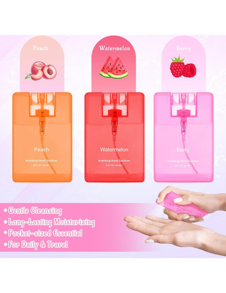 3 Sprays Desinfectantes de Manos Viaje Dansib 20 ml Aroma Frutal
