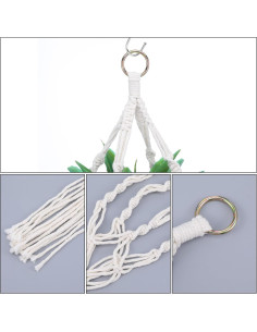 Colgador de Plantas de Macramé Sliverdew 50 cm 2 Piezas 2