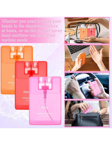 3 Sprays Desinfectantes de Manos Viaje Dansib 20 ml Aroma Frutal