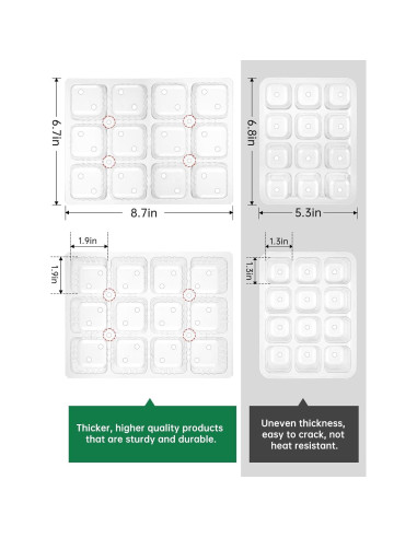 Kit de Inicio de Semillas RODINTO 4 Bandejas LED Espectro Completo