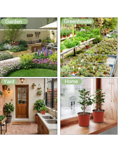 100 Macetas de Vivero 4" Bluckincle con Etiquetas y Drenaje