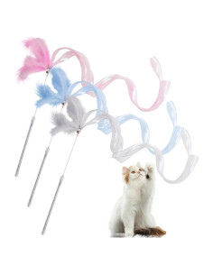 Juguete de Varita Interactiva para Gatos Pawfect Tail - 3 Piezas