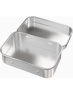 30 Contenedores de Metal Hulless con Bisagra 9.4x5.8 cm 2