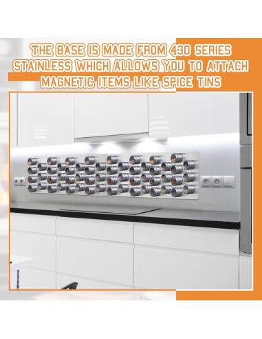 Estante Magnético para Especias Otoolling 60x30 cm Acero Inoxidable