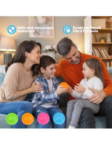 4 Pelotas Antiestrés Brillantes Chgfs - Juguetes Sensitivos