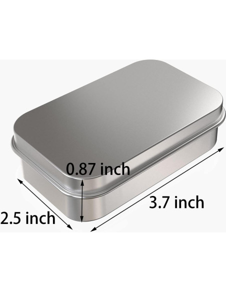 30 Contenedores de Metal Hulless con Bisagra 9.4x5.8 cm