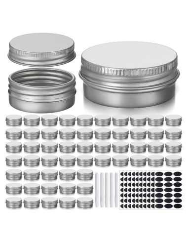 Zubebe 200 Latas de Aluminio 15 ml con Tapas de Rosca Plata