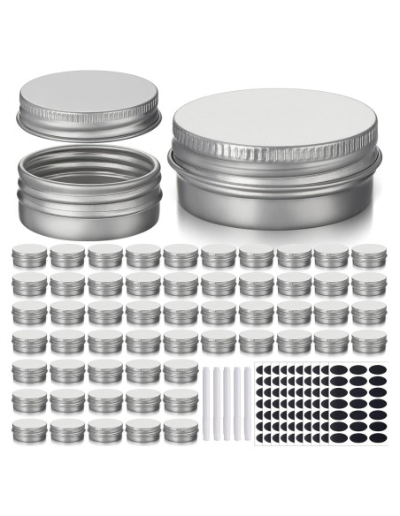 Zubebe 200 Latas de Aluminio 15 ml con Tapas de Rosca Plata