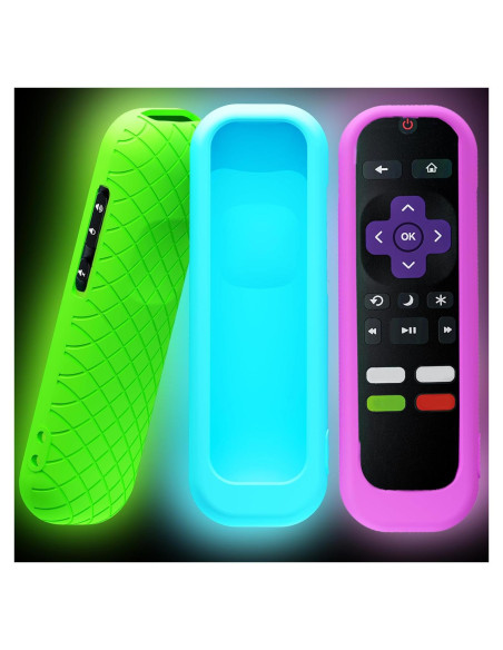 Paquete de 3 fundas de silicona para control remoto Roku TV