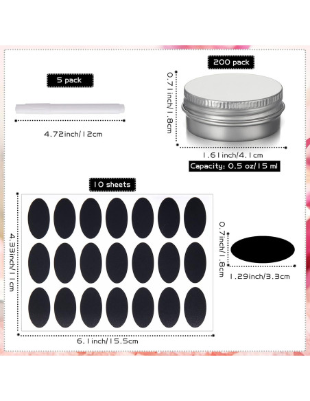 Zubebe 200 Latas de Aluminio 15 ml con Tapas de Rosca Plata