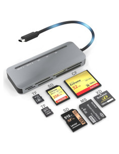 Lector de Tarjetas 7-en-1 USB C Clickfish 5Gbps Multi