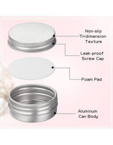 Zubebe 200 Latas de Aluminio 15 ml con Tapas de Rosca Plata