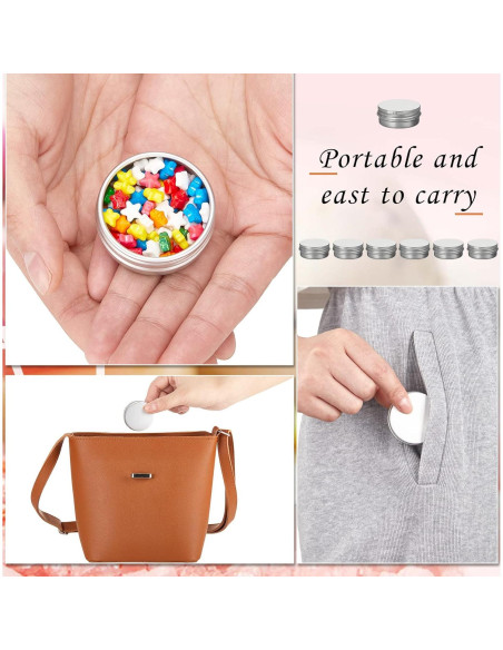 Zubebe 200 Latas de Aluminio 15 ml con Tapas de Rosca Plata