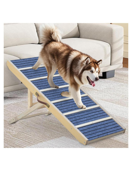 Rampa Plegable para Perros AKACIJA 118.9 cm Madera Antideslizante
