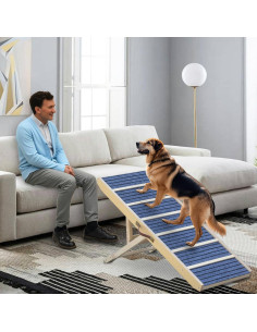Rampa Plegable para Perros AKACIJA 118.9 cm Madera Antideslizante 2
