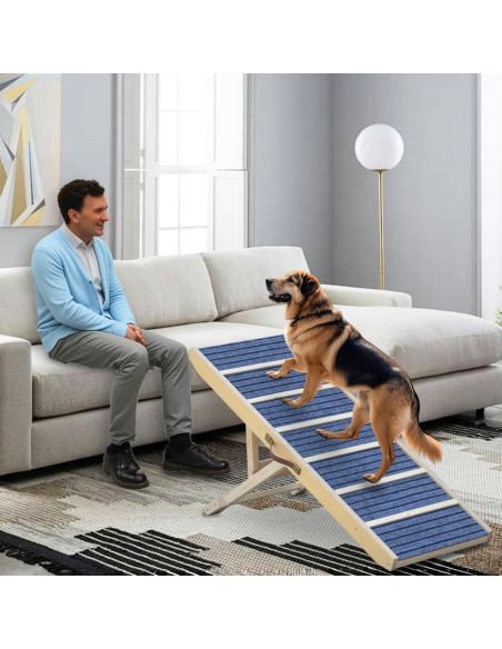 Rampa Plegable para Perros AKACIJA 118.9 cm Madera Antideslizante