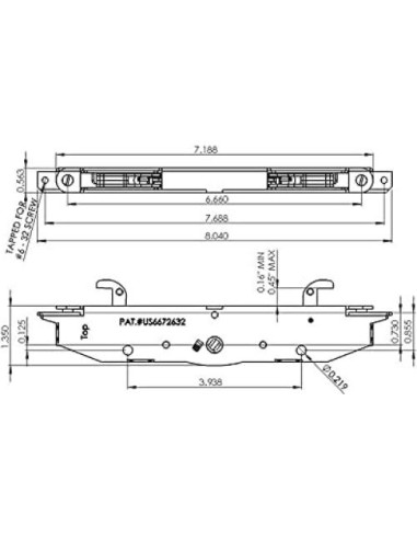 Cerradura de Mortaja Fasco para Puerta Corredera de Vidrio