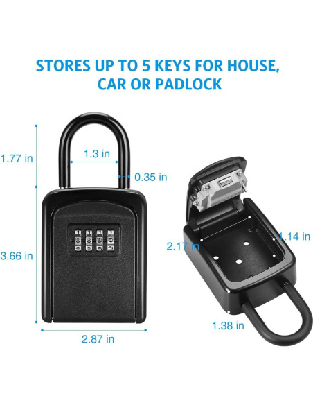 Caja de Seguridad para Llaves AMIR con Combinación 4 Dígitos