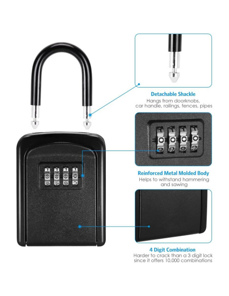 Caja de Seguridad para Llaves AMIR con Combinación 4 Dígitos