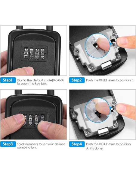 Caja de Seguridad para Llaves AMIR con Combinación 4 Dígitos