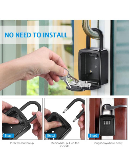 Caja de Seguridad para Llaves AMIR con Combinación 4 Dígitos