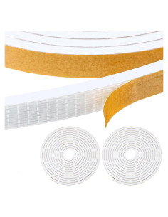 Burlete de Puerta FdcLixuvol 2 Rollos 3.96m Adhesivo Blanco