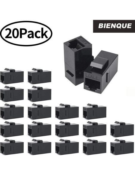 Acoplador Hembra a Hembra RJ45 Bienque Cat6 20 Paquete