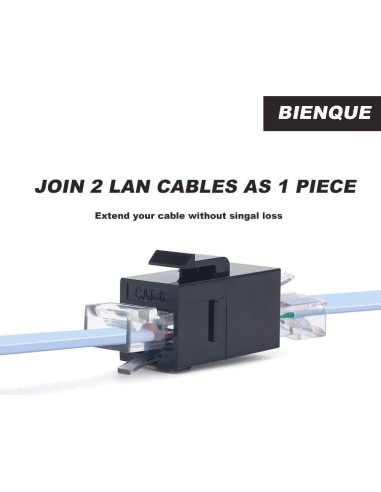Acoplador Hembra a Hembra RJ45 Bienque Cat6 20 Paquete
