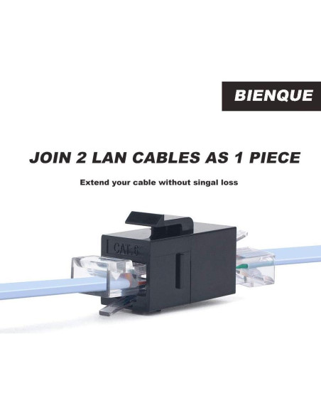 Acoplador Hembra a Hembra RJ45 Bienque Cat6 20 Paquete
