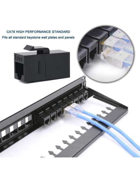 Acoplador Hembra a Hembra RJ45 Bienque Cat6 20 Paquete