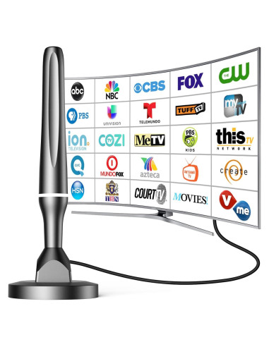 Antena de TV Digital QGClearSO Interior 4K 193 km Alcance