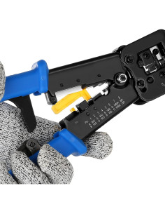 Kit de Crimpado RJ45 YWNEGWE Cat5 Cat5e Cat6 con 20 Conectores 2