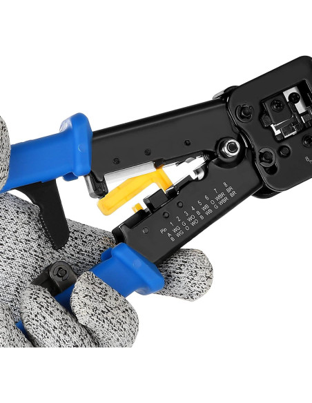 Kit de Crimpado RJ45 YWNEGWE Cat5 Cat5e Cat6 con 20 Conectores