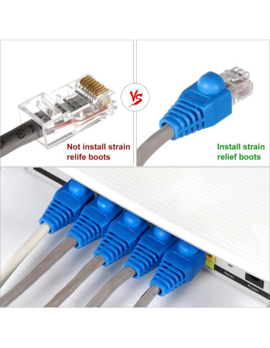 Kit de Crimpado RJ45 YWNEGWE Cat5 Cat5e Cat6 con 20 Conectores