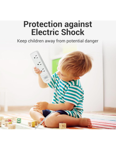 Toma de Corriente Exterior Calionltd 3 Pies Blanca a Prueba de Agua