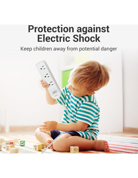 Toma de Corriente Exterior Calionltd 3 Pies Blanca a Prueba de Agua