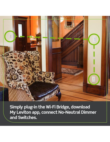 Kit de Regulador Inteligente Leviton DN6HD y Puente Wi-Fi MLWSB